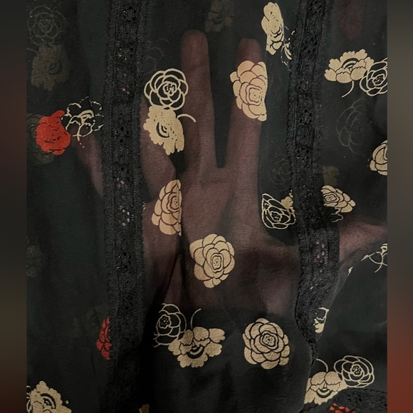 Anthropologie Moulinette Soeurs Sheer Floral Silk Dress Size XS - Picture 4 of 9
